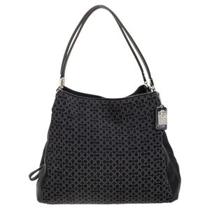 Coach Fabric and Leather Madison Needlepoint Hobo